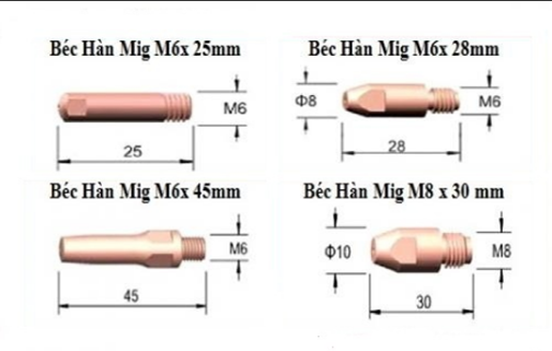 Béc hàn CO2 M6x45  Sunshine