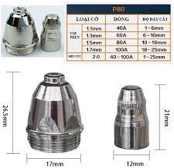 Béc cắt Plasma  P80 - P120 Sunshine